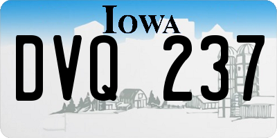 IA license plate DVQ237