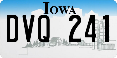 IA license plate DVQ241