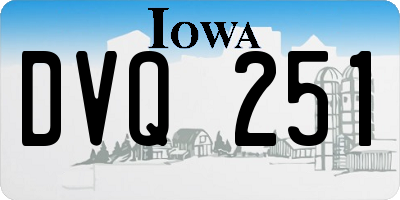 IA license plate DVQ251