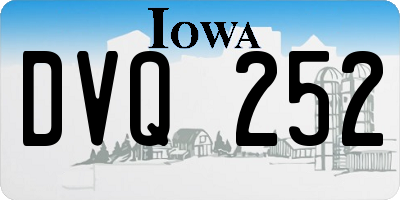 IA license plate DVQ252