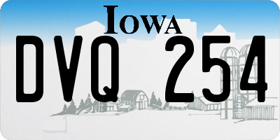 IA license plate DVQ254