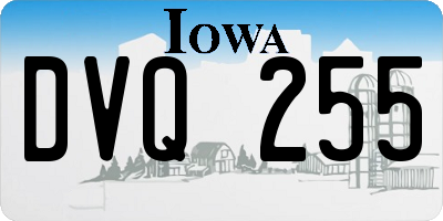 IA license plate DVQ255