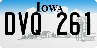 IA license plate DVQ261