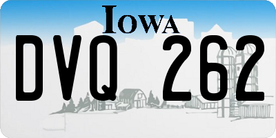 IA license plate DVQ262