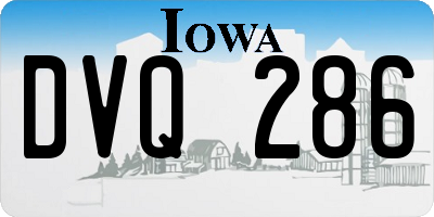 IA license plate DVQ286