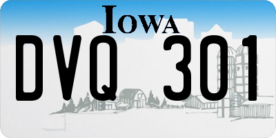 IA license plate DVQ301