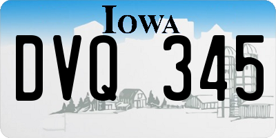 IA license plate DVQ345