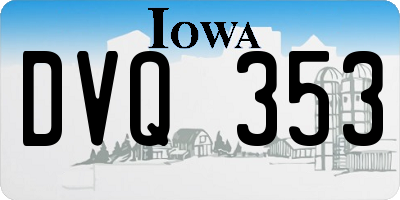 IA license plate DVQ353