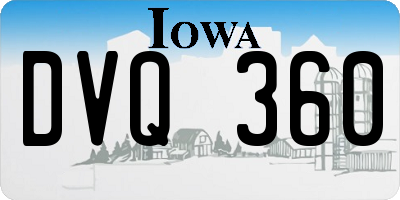 IA license plate DVQ360