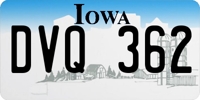 IA license plate DVQ362