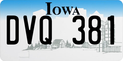 IA license plate DVQ381