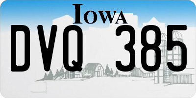 IA license plate DVQ385