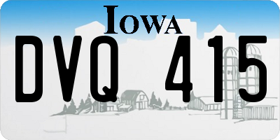 IA license plate DVQ415