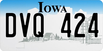 IA license plate DVQ424