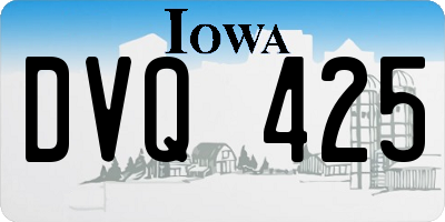 IA license plate DVQ425