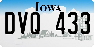IA license plate DVQ433