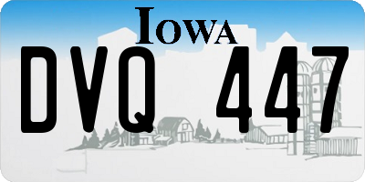 IA license plate DVQ447