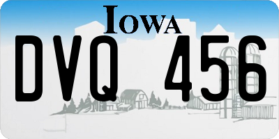 IA license plate DVQ456