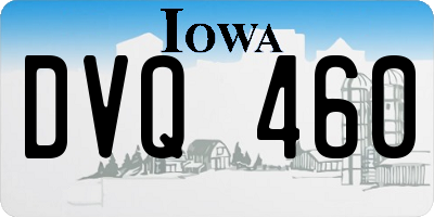 IA license plate DVQ460