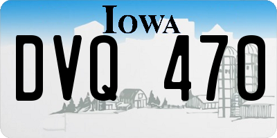 IA license plate DVQ470