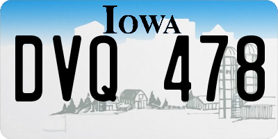 IA license plate DVQ478