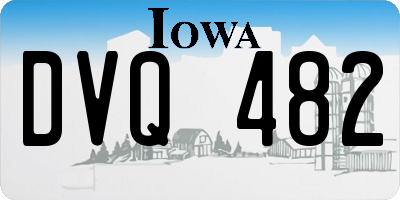 IA license plate DVQ482
