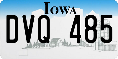 IA license plate DVQ485