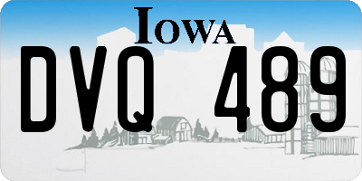 IA license plate DVQ489