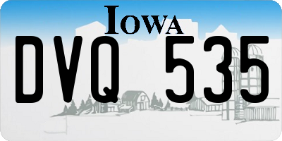 IA license plate DVQ535