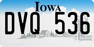 IA license plate DVQ536