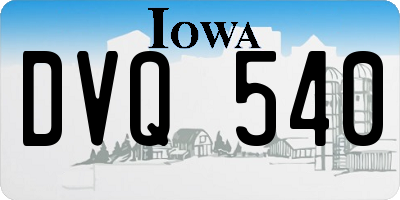 IA license plate DVQ540