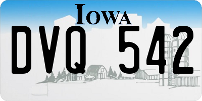 IA license plate DVQ542
