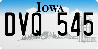 IA license plate DVQ545
