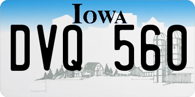 IA license plate DVQ560