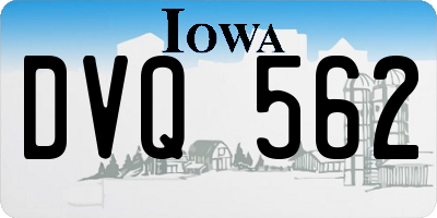 IA license plate DVQ562