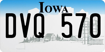 IA license plate DVQ570