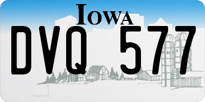 IA license plate DVQ577