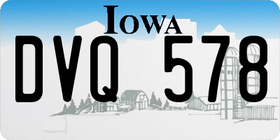 IA license plate DVQ578