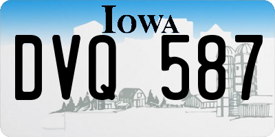 IA license plate DVQ587
