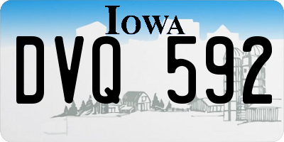 IA license plate DVQ592