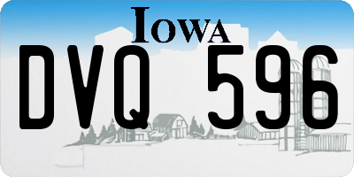 IA license plate DVQ596