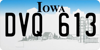 IA license plate DVQ613