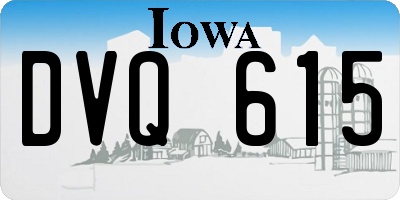 IA license plate DVQ615