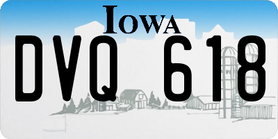 IA license plate DVQ618