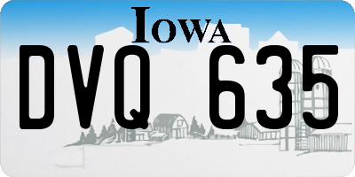 IA license plate DVQ635