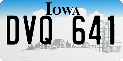IA license plate DVQ641