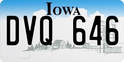 IA license plate DVQ646