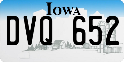 IA license plate DVQ652