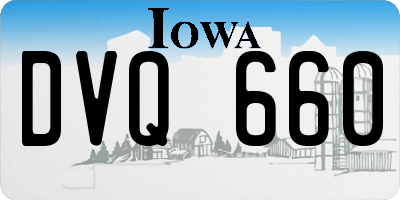 IA license plate DVQ660