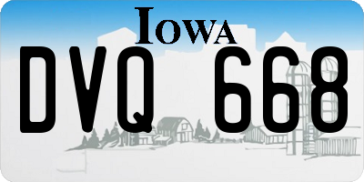 IA license plate DVQ668